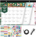 Ospelelf 2026-2027 Calendar Magnetic Desk Wall Desktop Monthly Planner from January 2026 - June 2027 Large To Do Pad with Plastic Cover for Office 17" X 12" Season