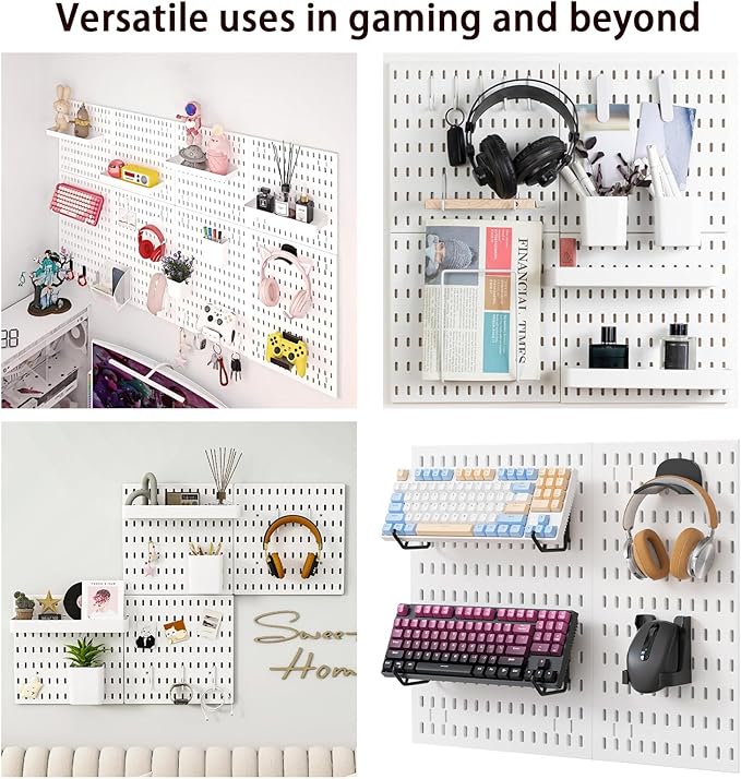 Revamp Your Space With A Versatile Pegboard Kit - Effortlessly Organize Home, Office, And Gaming Setup With Customizable Hanging Solutions (black)