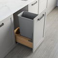 Dowell Single 50Qt Undermount Trash Pull-Out Waste Container with Full Extension Soft-Close Slides, Bottom Mounted, Face Frame/Frameless Min. Cabinet Opening: 12-1/2 Inch Wide-4008 0115 50