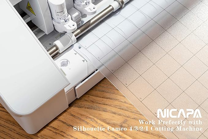 Nicapa StrongGrip Cutting Mat for Silhouette Cameo 3/2/1(12x24 inch,3 Mats) Strong Adhesive Sticky Quilting Cut Mats Replacement Accessories for Silhouette Cameo