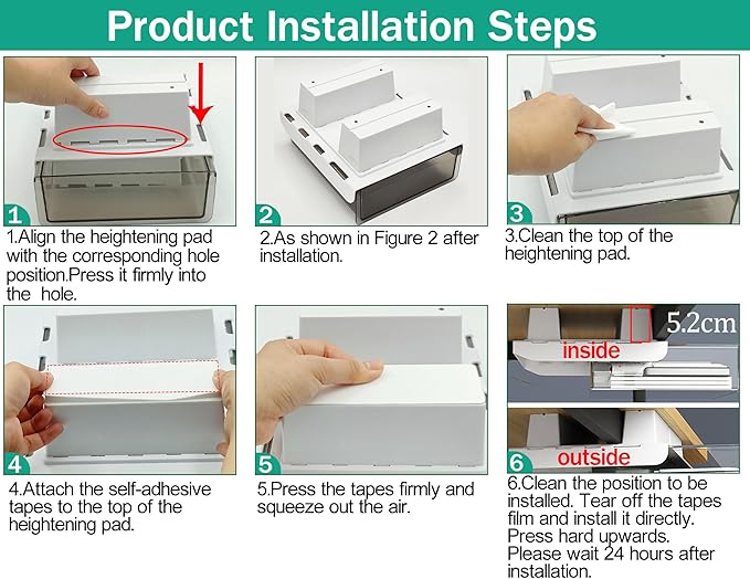 SVNNELP 2 Pack Upgrade Under Desk Drawer for Table with Lip,Office Attachable Plastic Desktop Accessories & Workspace Organizers,Hidden Under Table Desk Storage Organizer Pencil Tray Drawer Slide Out