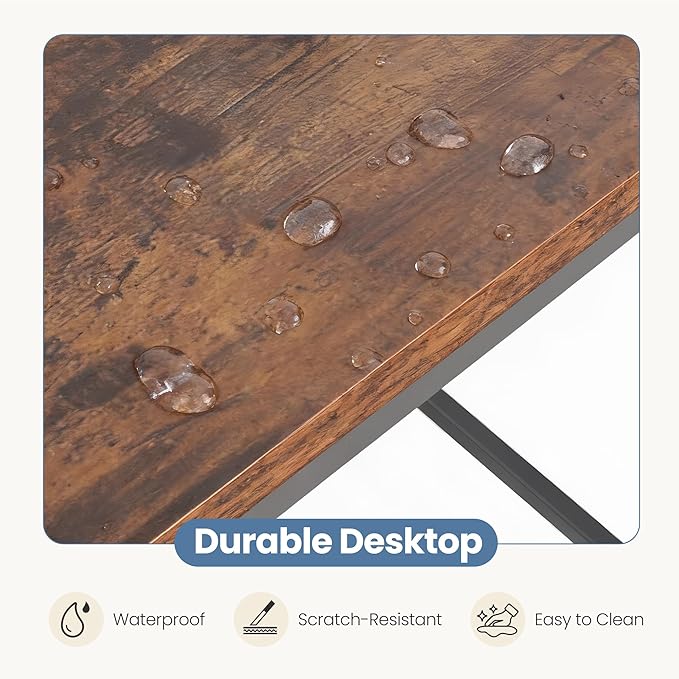 DUMOS 40 Inch L Shaped Desk Corner Computer Gaming Desks Home Office PC Table for Writing Working Study Bedroom with Reversible Storage Shelves, Rustic Brown