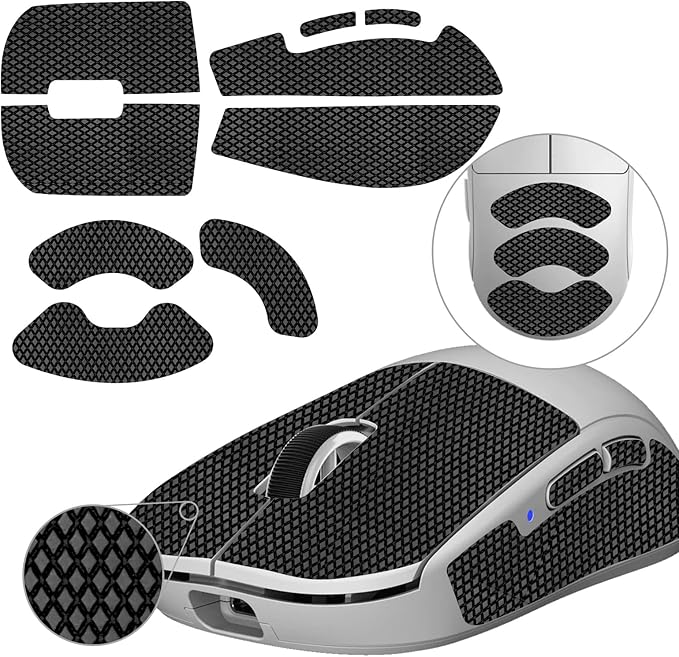 TALONGAMES Mouse Anti Slip Grip Tape Compatible with Pulsar Gaming Gears X2 Mini Gaming Mouse, Palm Sweat Absorption, Thin 0.5mm, Cut to Fit, Easy to Apply, Mouse Skin (Black)