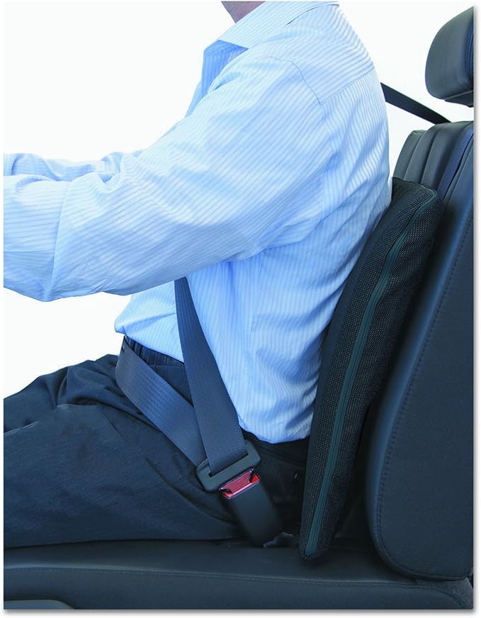 Master Caster Deluxe Seat/Back Cushion w/Memory Foam, 17w x 2 3/4d x 17 1/2h, Black