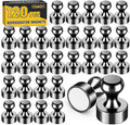 120 Pcs Fridge Magnets, Refrigerator Magnets, Small Strong Magnets, Whiteboard Magnets for Fridge, Magnetic Push Pins for Locker, Kitchen Decor and Accessories, Office, Classroom Organization