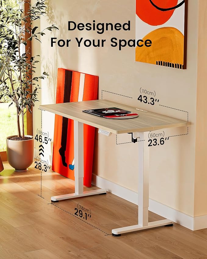 ErGear Electric Standing Desk – Natural (44")