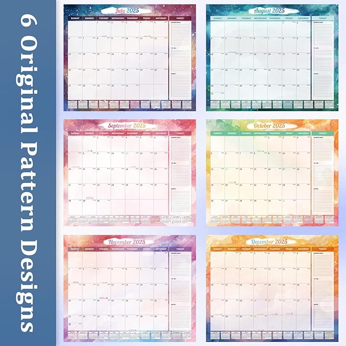 Ospelelf Desk Calendar 2026 Large 22"x17" Monthly Family Planner Pad with Protective Cover 18 Months Use From Now to December 2026 Starry Sky