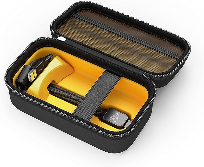 GLORIOUS Universal Mouse Case Gaming, w/Accessory Pocket & Adjustable Wedge (No Shake), Portable Carrying Case, Hard Shell, Zipper, & Wool Interior, for Bluetooth Wireless Mice & Wired Mice