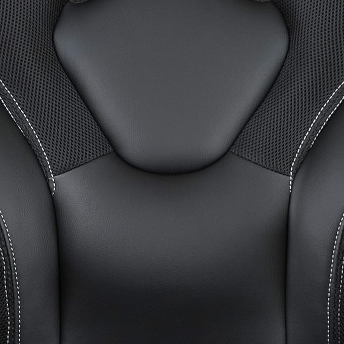 Flash Furniture Optis Black Gaming Desk and Black Racing Chair Set with Cup Holder, Headphone Hook & 2 Wire Management Holes