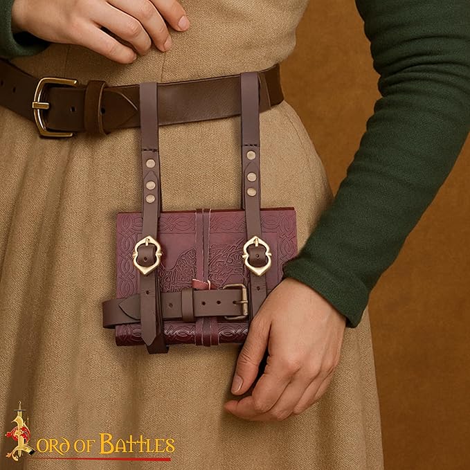 Lord of Battles Adventurer's Book or Diary Holder Handcrafted from Genuine Leather 11 x 8 Inch (Brown)