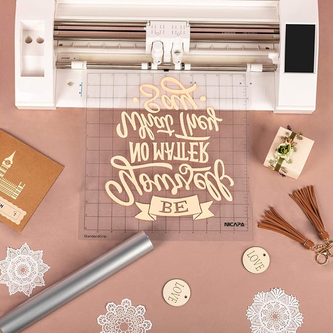 Nicapa StandardGrip Cutting Mat for Silhouette Cameo 4/3/2/1 (12x12 inch,5 Mats) Standard Adhesive Sticky Quilting Cut Mats Replacement Accessories for Silhouette Cameo