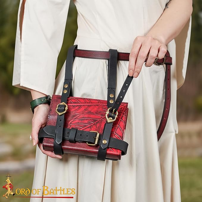 Lord of Battles Adventurer's Book or Diary Holder Handcrafted from Genuine Leather 11 x 8 Inch (Black)