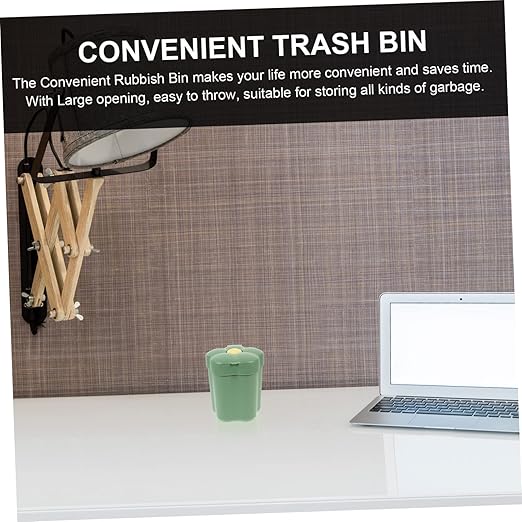 COHEALI Slim Desktop Trash Can Small Office Desk Bin Decorative Cartoon Shaped Wastebasket for Kitchen Bedroom