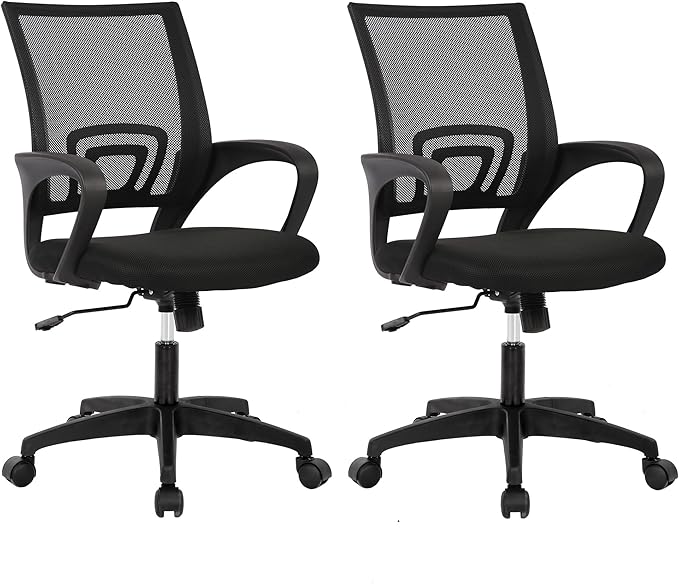 PayLessHere Home Office Chair Desk Computer Chair Adjustable Ergonomic Lumbar Support Armrest Executive with High Density Mesh 360 Degree Swivel for Adults,Black