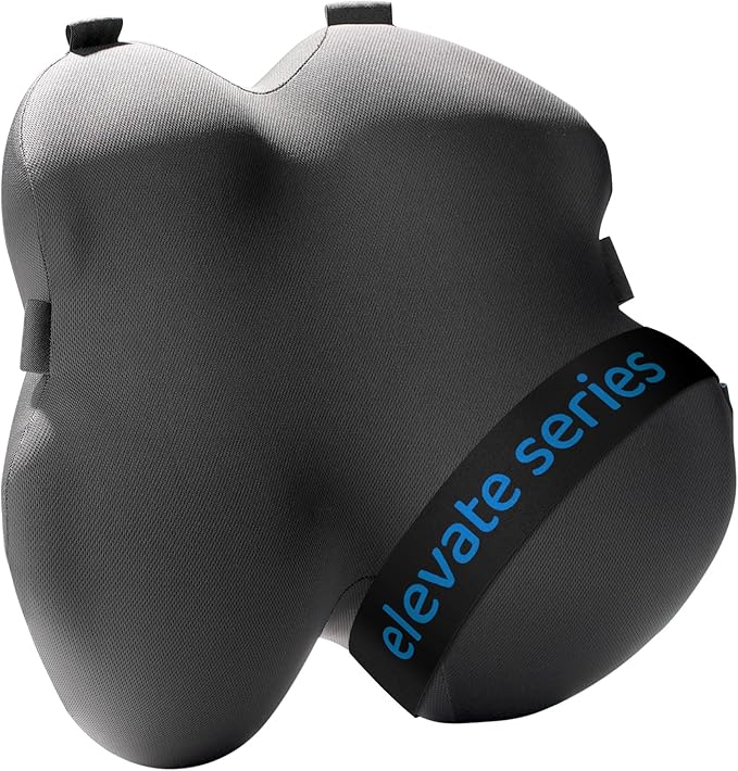 Elevate Series by Everlasting Comfort Lumbar Support Pillow for Office Chair - Memory Foam Back Cushion for Car Seat - Promotes Better Posture, Back Pain Relief - Ideal for Gaming and Desk Chairs