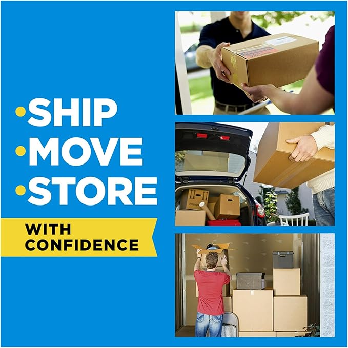 Scotch Heavy Duty Shipping Packing Tape,Clear,Shipping and Packaging Supplies,1.88 in. x 38.2 yd.,1 Tape Roll with Dispenser,(Pack of 12)