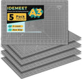 Premium 5 Pcs Self Healing Cutting Mat 18'' x 12'', A3 Non-slip Sewing Mat for Quilting, 5-Ply Rotary Cutting Board Double-Sided for Crafts Cutting Fabric Scrapbooking Modeling Projects