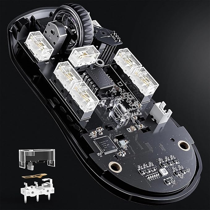 4Pcs Kailh Sword GM X Mouse Micro Switches, White Mouse Switches for Gaming Mouse,100 Million Click