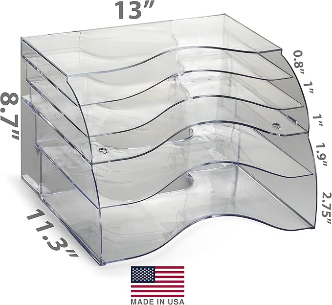 Officemate Two-Way Organizer, 5-Tier, Clear (22924)