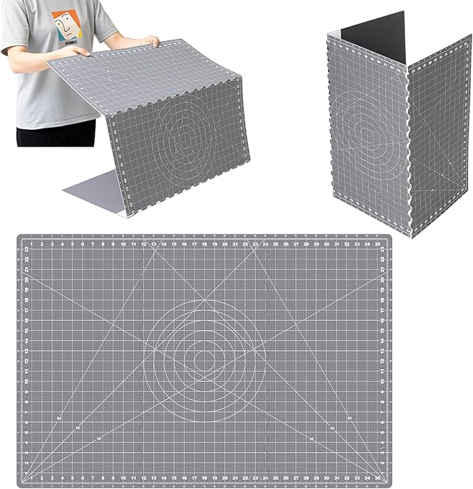 Teenyyou 24" x 36" Self Healing Folding Cutting Mat with Grid for Quilting, Sewing, Craft Hobby Board Sewing Cutting Mat for Quilting, Leather, Fabric, Crafting, Scrapbooking, Art, Clay