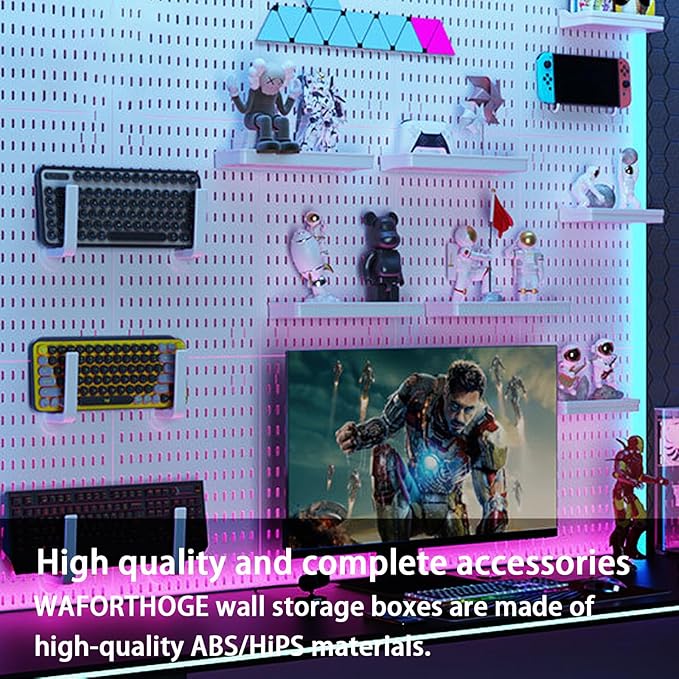 Revamp Your Space With A Versatile Pegboard Kit - Effortlessly Organize Home, Office, And Gaming Setup With Customizable Hanging Solutions (black)