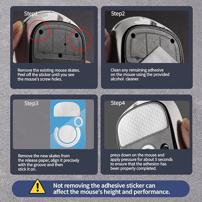 Smooth Sliding Mouse Skates for Logitech G Pro X Superlight Mouse Feet Replacement(PTFE,White) Rounded Edges Durable and Ultra-Smooth Gaming Mouse Glider for G Pro Superlight