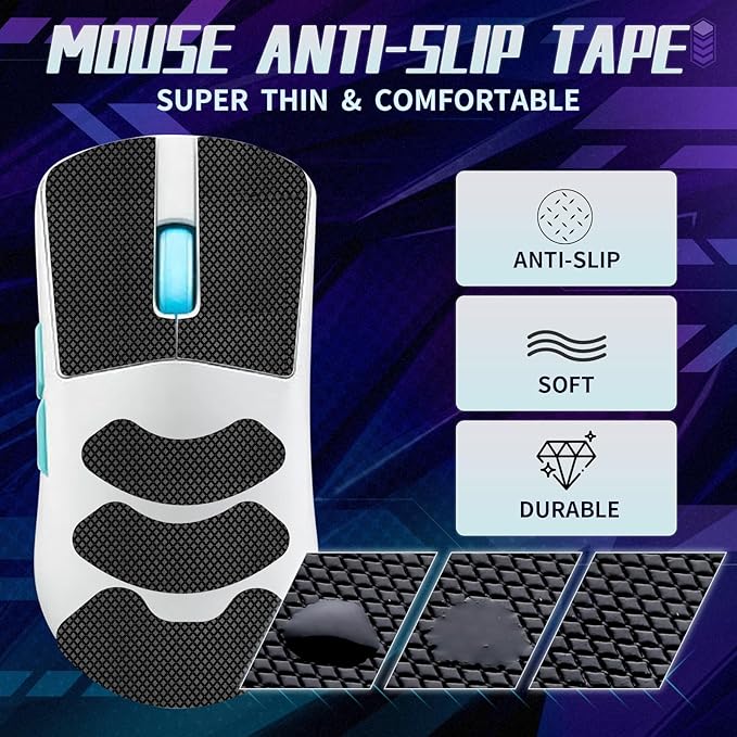 TALONGAMES Mouse Anti Slip Grip Tape Compatible with ROG Harpe Ace Gaming Mouse, Palm Sweat Absorption, Thin 0.5mm, Cut to Fit, Easy to Apply, Mouse Skin