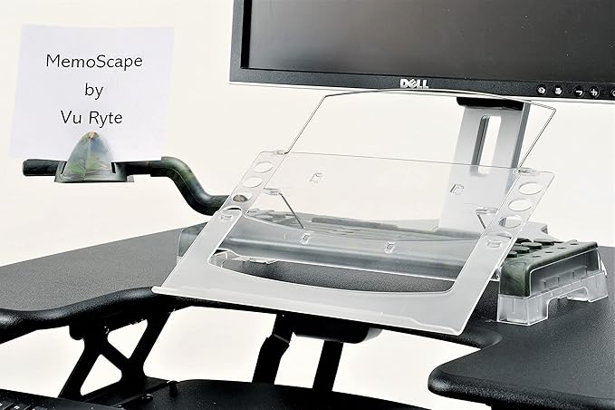 MemoScape Adjustable In-Line Document Holder for Typing | Reduce Neck Strain, Improve Focus, Boost Desk Organization, and Workflow | Paper Holder Stand for Desk and Home Office - Camouflage (VUR 4080)