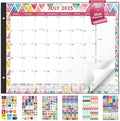 Ospelelf Desk Calendar 2026 Large 22"x17" Monthly Family Planner Pad with Protective Cover 18 Months Use From Now to December 2026 Geometry