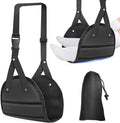 Travel Essentials for Women Men, 1 Pack Black Airplane Footrest Leg Foot Hammock Rest Travel Luggage Accessories Gadgets Under Desk Flying Long Fight Trip Seat Organizer Must Haves Gifts Kids Needs