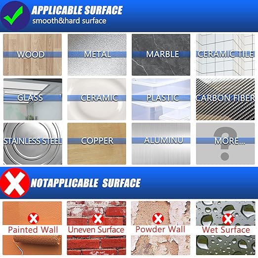 ZMUAXUAN Nano Tape Adhesive Reusable,Double Sided Mounting Tape Heavy Duty Removable,Picture Hanging Strips Poster Putty,Clear Thick Gel Sticky Tack Wall Glue for Hangers,Photo(9.85 FT-5 Pack)