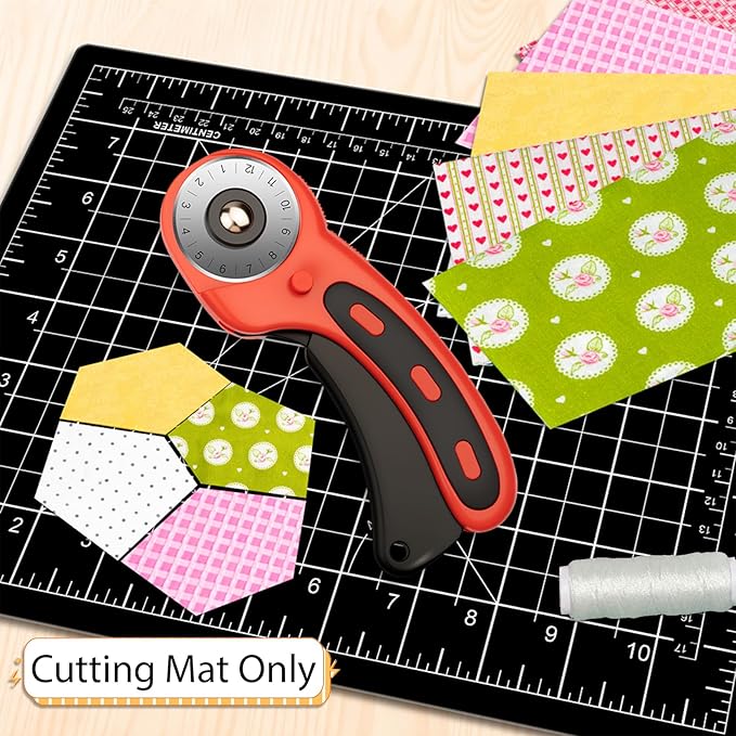 DIYSELF Cutting Mat 8in×6in, Self Healing Cutting Mat, A5 Rotary Cutting Mats for Crafts Sewing Hobby Fabric Project, 5-Ply Craft Cutting Board Double Sided for Quilting, Matting & Mounting Materials