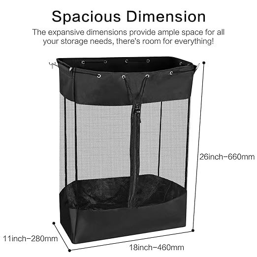 Pegboard Baskets,Pegboard Wall Organizer with Take and Go Design,Extra Large (26*18*11 Inches) Mesh Peg Board Organizer Accessories ,Easy Access Zipper for Home Sport Garage Storage (EXTRA LARGE)