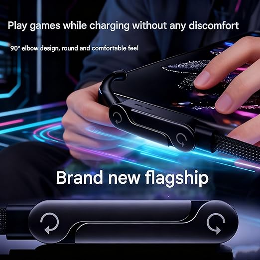 2-In-1 Invisible Holder Charger Cable–240w Fast Charging Cord With Built-In Phone Stand, Multi Invisible Stand Charging Cable, Type-C & Folding Phone Holder 5ft To Smartphones Tablets (2PC,C-C)