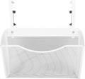 Asixxsix Under Desk Drawer, Desk Side Storage, Hanging Desk Organizer, Clamp On Desk Organizer, Mesh Metal Desk Drawer, Side Desk Organizer for Office and Home (White)