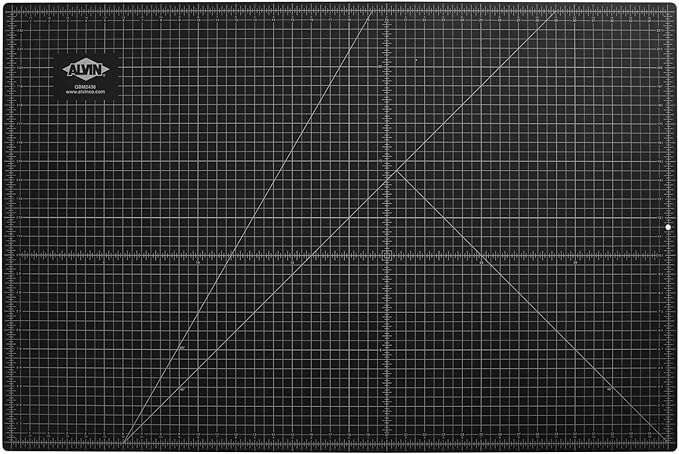 ALVIN GBM Self-Healing Cutting Mat 24 x 36 inch | Double-Sided Green/Black | 5-Layer Gridded Surface for Arts, Crafts and Sewing - Model GBM2436