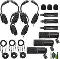 Zoom ZDM-1 Podcast Mic Pack, Dynamic Microphone, ZHP-1 Headphones, TPS-4 Tripod, Windscreen, 2-Meter XLR Cable for Recording & Streaming + Cleaning Kit (Pack of 3)