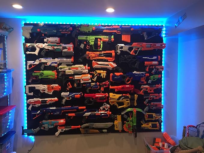 Wallpeg Peg Board for Nerf Gun Storage Organizer Kit 3 ea 24”x16” Pegboard Holder for Nerf Blasters Wall Organization