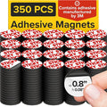 Peel-&-Stick Flexible Adhesive Magnets – 350 pcs (0.8"x0.08") Magnetic Dots for Office Supplies, Whiteboard, Crafts, Fridge, & School Projects