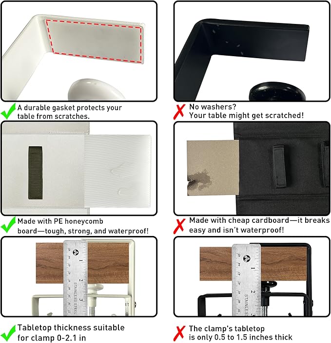 Under Desk Cable Management No Drill – 36" L x 6" W Cord Organizer, Upgraded Silicone Pads (No Scratch), 16 Cable Slots, Washable PE Honeycomb Base, Fits Desks 0–2.1" Thick, Beige