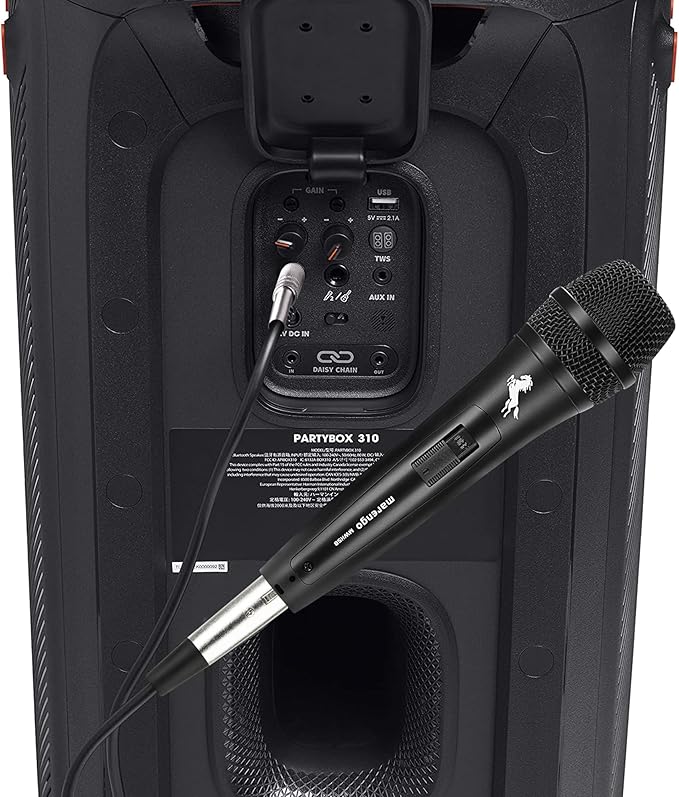 Marengo Dynamic Vocal Microphone for Karaoke Speaker,Wired Handheld Mic with On and Off Switch and 13ft Detachable Cable