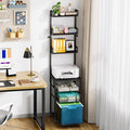 Sbanmao 3-Drawer File Cabinet with 3 Shelves, 61" Tall Vertical Filing Cabinet for Home Office, Metal Mesh Drawers with Small Printer Stand, Fit for Letter Files, Black