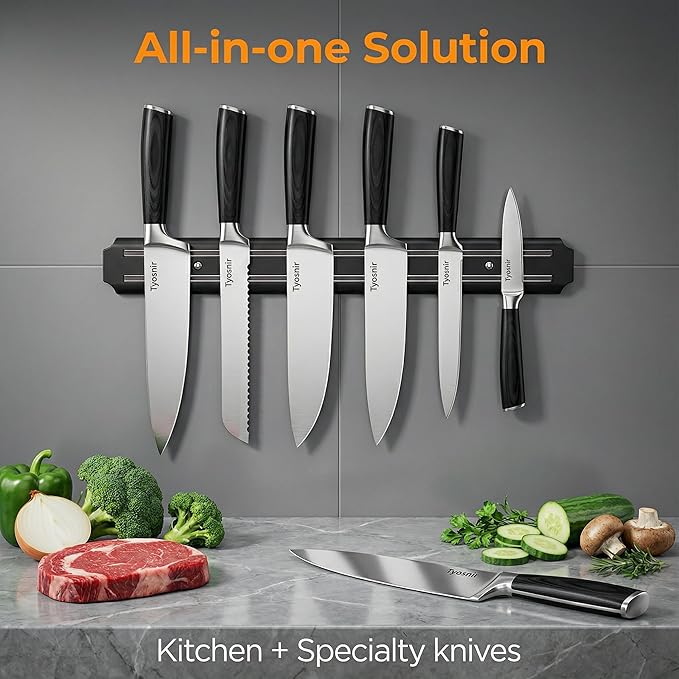  Magnetic Knife Holder,15 Inch Magnetic Knife Storage Strip,Knife Bar Block Magnet,Kitchen Utensil Holder,Tool Holder,Multipurpose Magnetic Knife Rack