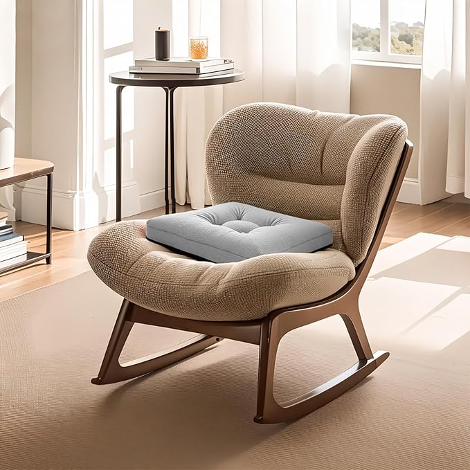 Recliner Cushions, 20x20x5 Inch Double Layer Design Chair Cushion, Soft Tufted Thickened Seat Cushions for Elderly, Grey