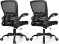 FelixKing Office Chair, Ergonomic Desk Chair with Adjustable Height and Lumbar Support Swivel Lumbar Support Desk Computer Chair with Flip up Armrests for Conference Room (Black),Pack of 2