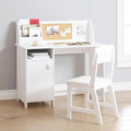 UTEX Kids Study Desk with Chair, Kids Desk and Chair Sets with Hutch for 3-8, Wooden Children Study Table, Student Writing Table Computer Workstation