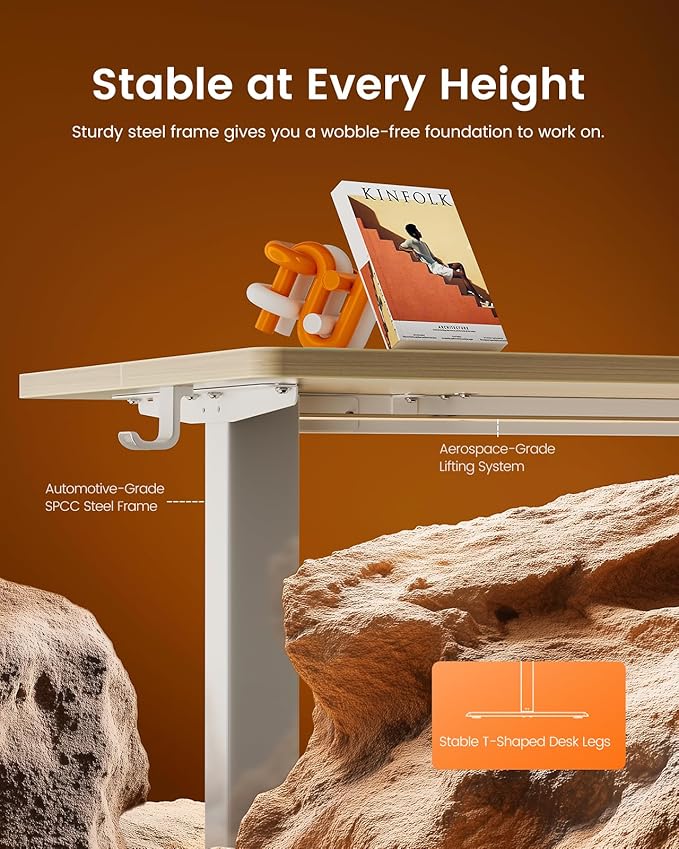 ErGear Electric Standing Desk – Natural (44")