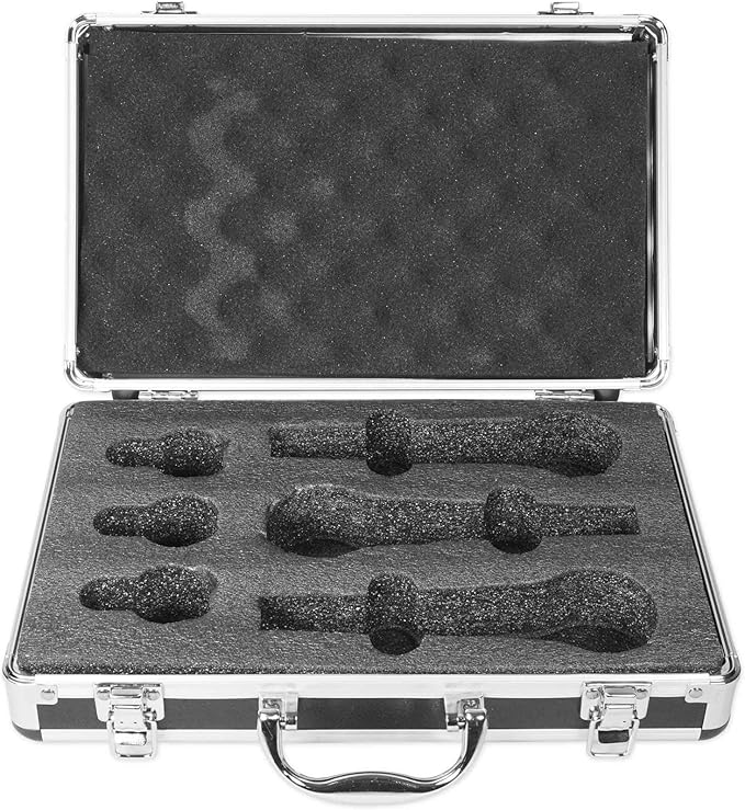 Rockville RMC-3PK Dynamic Microphones 3 Pack, Uni-Directional, Metal Build, XLR, Clear Sound, Low Background Noise, Durable Case, for Vocals, Instruments, DJs
