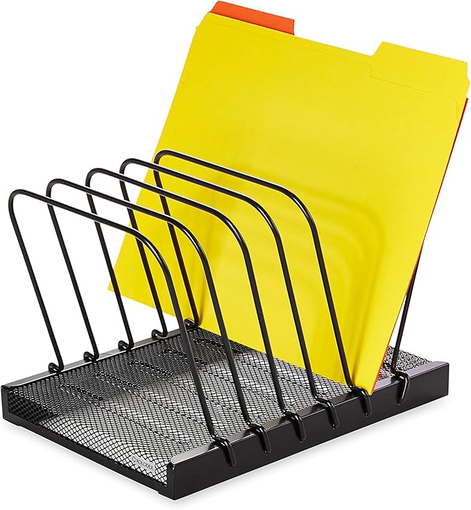 ROL1742323 - Mesh Flip Document Holder, 5 Vanes, Black