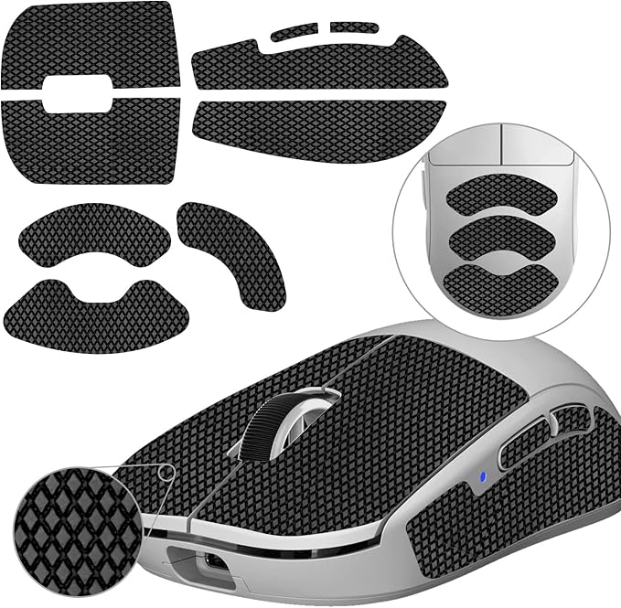 TALONGAMES Mouse Anti Slip Grip Tape Compatible with Pulsar Gaming Gears X2 Gaming Mouse, Palm Sweat Absorption, Thin 0.5mm, Cut to Fit, Easy to Apply, Mouse Skin